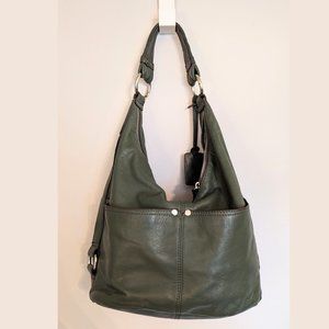 Green Tignanello Leather Hobo Bag